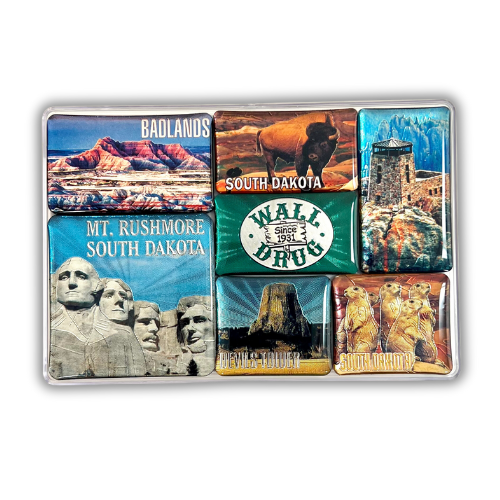 7 pc.  Mini Epoxy South Dakota Magnet Collection - Wall Drug Store