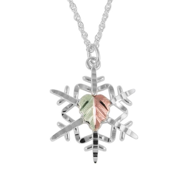 Black Hills Gold Sterling Silver Snowflake Pendant - Wall Drug Store