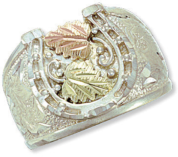 Landstrom's Black Hills Gold Sterling Silver Horseshoe Ring - Wall Drug Store