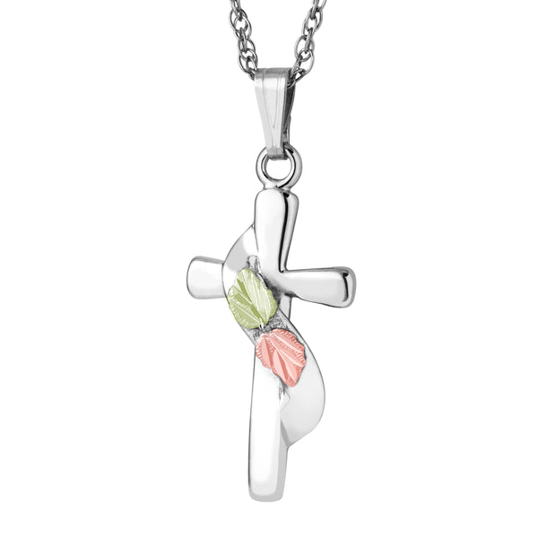 Landstrom's Black Hills Gold & Silver Cross and Sash Pendant - Wall Drug Store