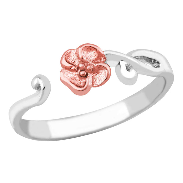 Landstrom's Black Hills Gold & Silver Rose Toe Ring - Wall Drug Store