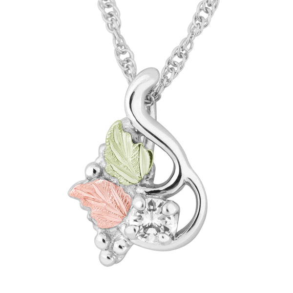 Landstrom's Black Hills Gold & Silver April Birthstone Pendant - Wall Drug Store
