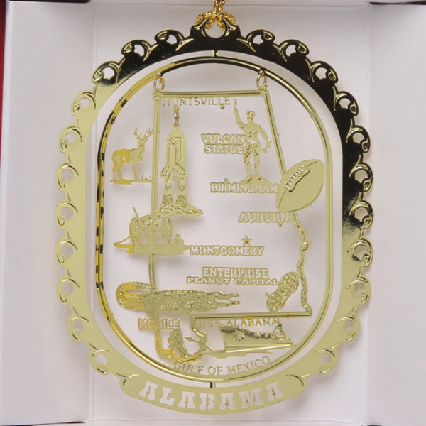 All 50 State Collectible Brass Ornaments - Wall Drug Store