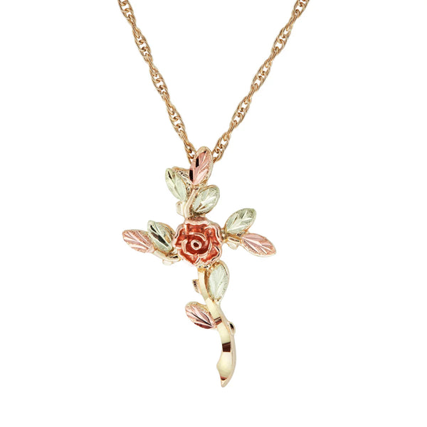 Black Hills Gold 10K Twig Cross Pendant - Wall Drug Store