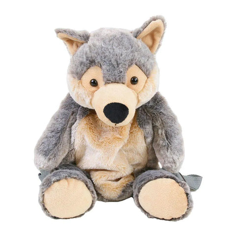 Grey Wolf Plush Backpack - Wall Drug Store