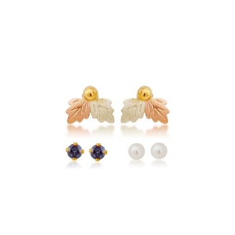 Black Hills Gold Birthstone Earring Set - June - Wall Drug Store