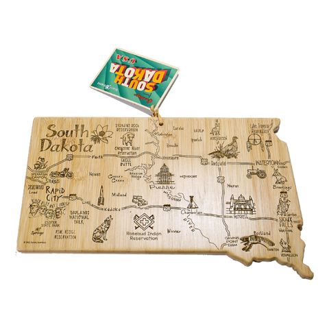 Laser-Etched Destination South Dakota Cutting Board - Wall Drug Store