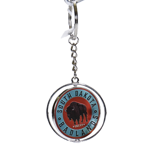 South Dakota Badlands Spinning Key Ring - Wall Drug Store