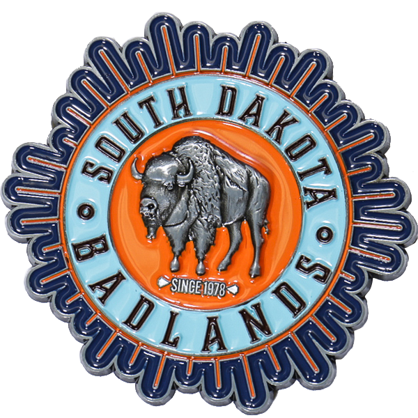 South Dakota Badlands Buffalo Embossed Token Magnet - Wall Drug Store