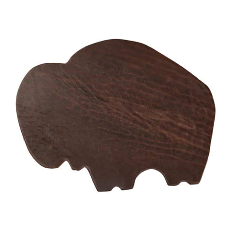 Leather Buffalo Coasters - Set of 6 - Wall Drug Store