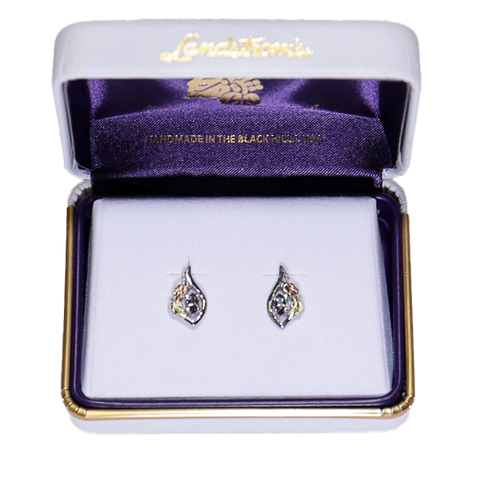 Landstrom's Black Hills Gold & Silver Birthstone Post Earrings - June - Wall Drug Store