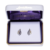 Landstrom's Black Hills Gold & Silver Birthstone Post Earrings - February - Wall Drug Store