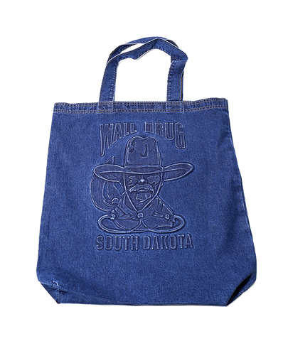 Wall Drug Cowboy Blue Denim Tote Bag - Wall Drug Store
