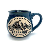 Badlands South Dakota Blue Pottery Mug - Wall Drug Store