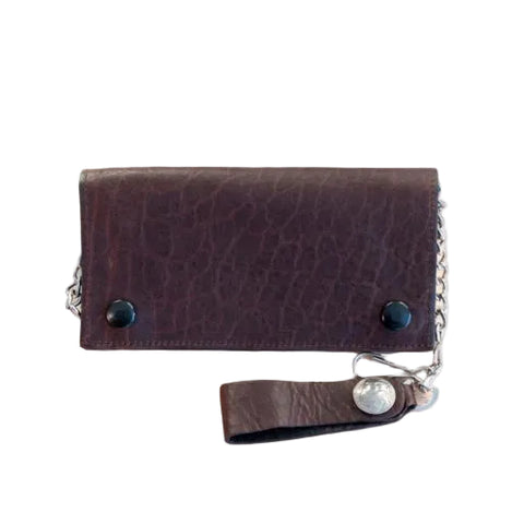 Leather Chain Wallet - Brown - Wall Drug Store