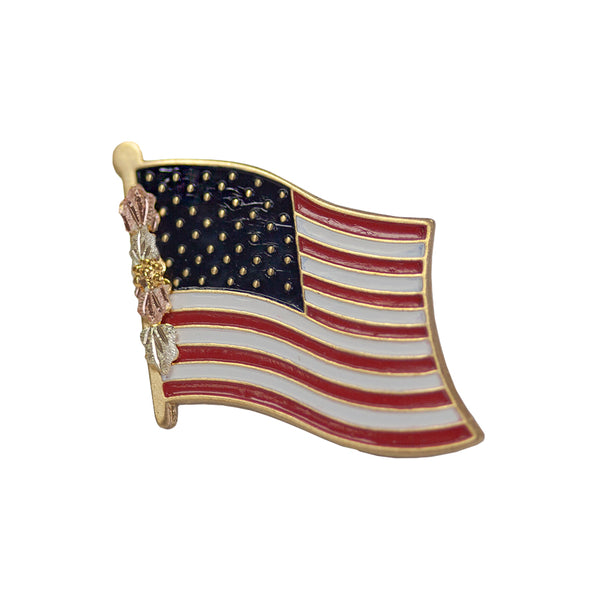 Landstrom's Black Hills Gold American Flag Lapel Pin - Wall Drug Store