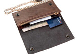 Leather Chain Wallet - Brown - Wall Drug Store