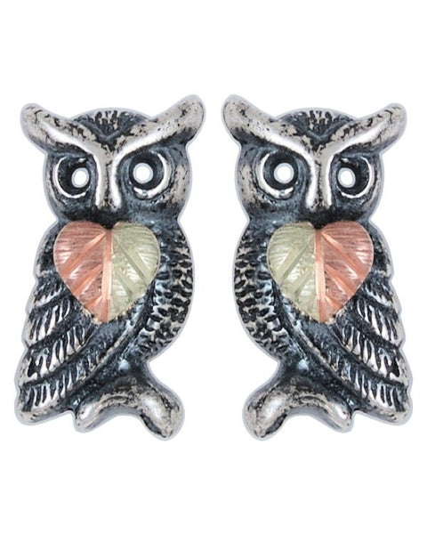 Black Hills Gold Owl Earrings