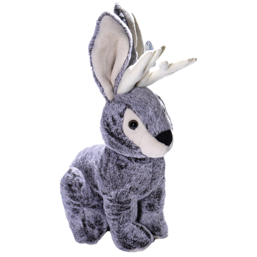 Jackalope Sitting Plush - Grey - Wall Drug Store