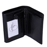 Leather Deluxe Bifold Wallet - Eagle In Black - Wall Drug Store