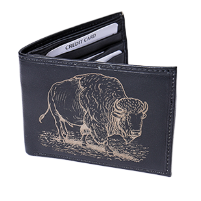 Leather Bifold Wallet - Buffalo - Wall Drug Store
