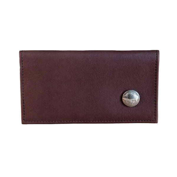 Leather Checkbook Cover with Buffalo Nickel - Wall Drug Store