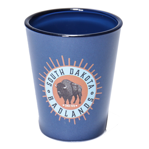 South Dakota Badlands Buffalo Token Shot Glass - Wall Drug Store