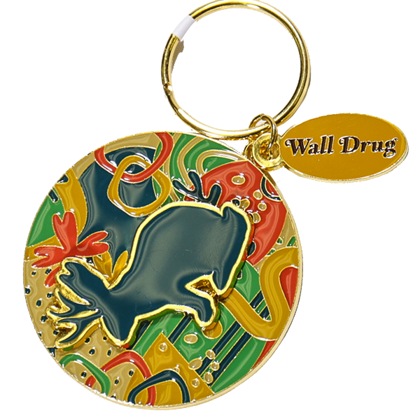 Jackalope Spinner Key Ring - Wall Drug Store