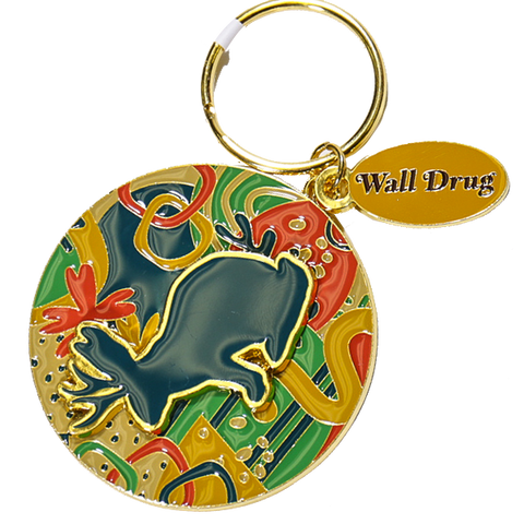 Jackalope Spinner Key Ring - Wall Drug Store