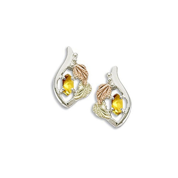 Landstrom's Black Hills Gold & Silver Birthstone Post Earrings - November - Wall Drug Store