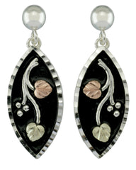 Black Hills Gold Sterling Silver Antiqued Earrings - Wall Drug Store